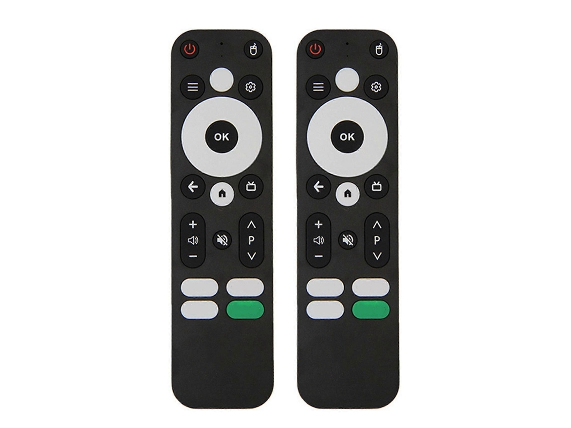 2 Controles Remotos De Voz De Substituição Para Mecool Km2 Km2 Plus Onn Android 4k Uhd Tv Box Bluetooth - Preto