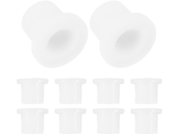 Conjunto De 10 Buchas Substituição Para Dobradiças Portas Geladeira, Em Plástico Branco