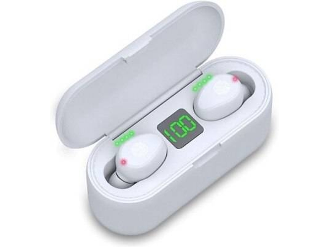 Auriculares Bluetooth True Wireless F9-2 (In Ear - Branco)