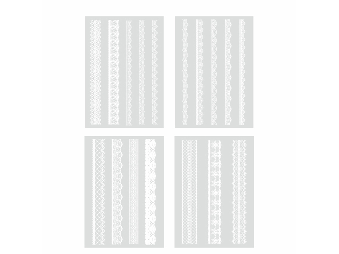 4 Unidades de Papel de Pegatinas Pet Diy Estilo Retro 90*75mm para Decoración Y Pintura