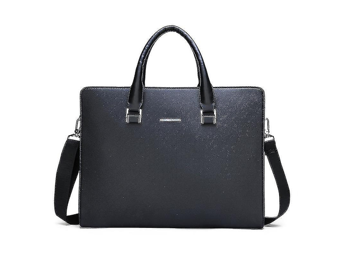 Bolsa para Portátil feminina, bolsa diagonal de couro sintético para computador, bolsa de trabalho, Gusshious preta