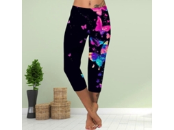Calcinha Legging Curta Estampada Borboleta Lua 3D S/MARCA