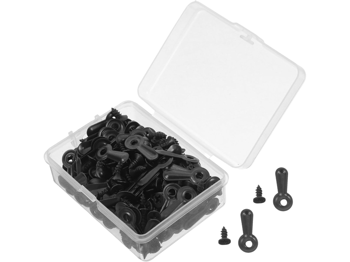 Cabilock Lote De 160 Boutons Tournants Em Metal Para Quadros Photo Noirs Com Clips De Fixação Seguros E