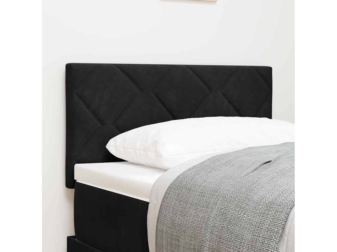 Vidaxl Cabeceira Preto 80 Cm Veludo