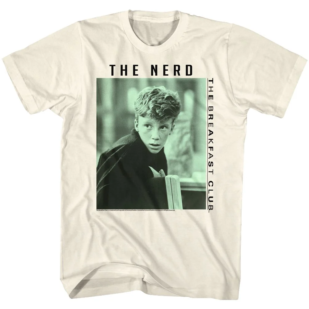 Rockinstone Breakfast Club Movie The Nerd Solid Natural Adult T-shirt Size:xxxl