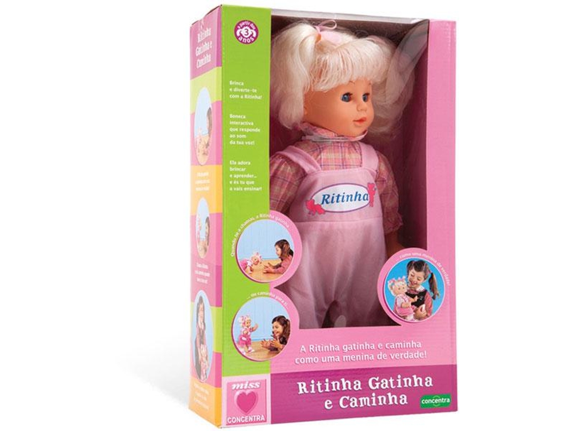 Boneca Ritinha Gatinha e Caminha CONCENTRA 