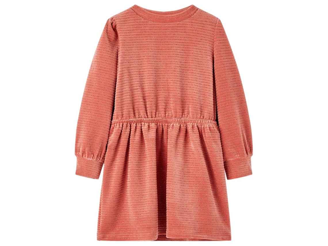 Vestido De Manga Comprida P/ Criança Rosa-médio 92