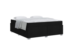 Estrutura da Cama com Colchão Preto Tecido MAISON EXCLUSIVE 180x200 cm