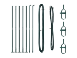 Poste De Cerca 7 Pcs Verde Aço