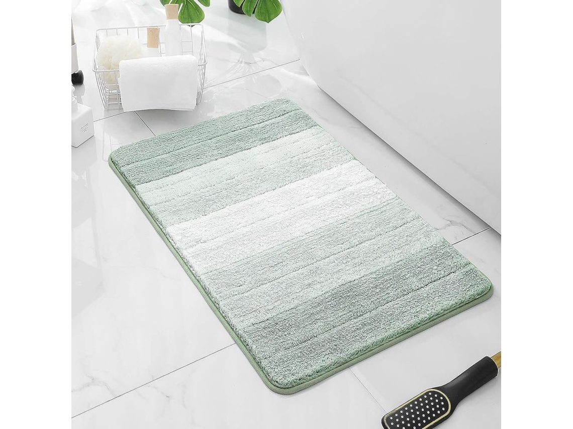 Nova Line tapete de Banheiro Pequeno Microfibra 17x24" (degradê Verde)