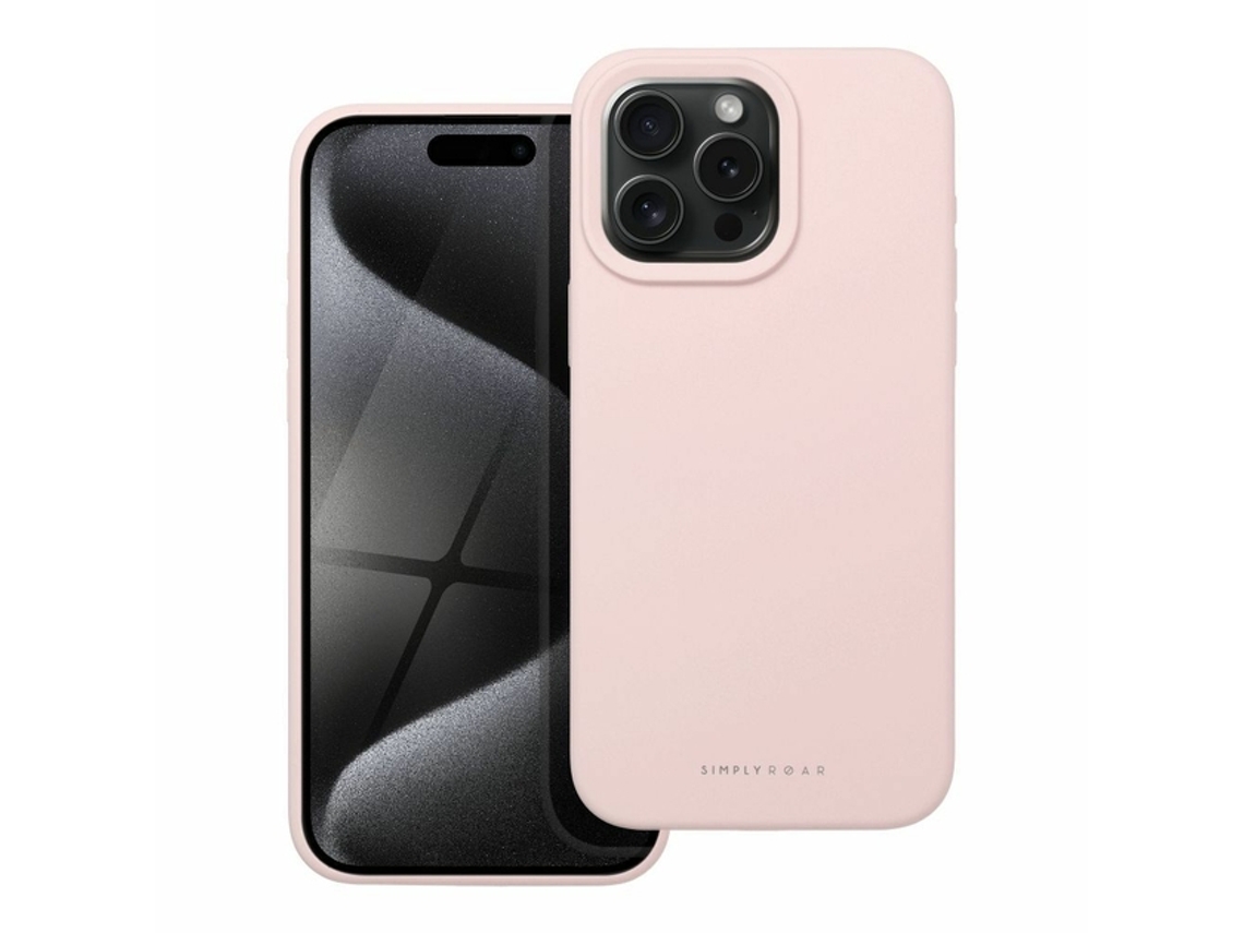 Estojo Nuvem para iPhone 15 Pro Max ROAR Pele Rosa