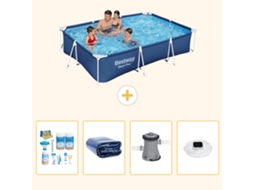 Bestway Piscina Bestway Steel Pro Retangular - 300x201x66 Cm - 5-peças S160