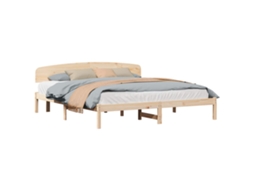 Estrutura da Cama com Cabeceira Natural 180 X 200 Cm MAISON EXCLUSIVE