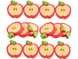 Pacote com 100 Borrachas de Tpr Fofas em Formato Frutas Miniatura, Fáceis Usar, para Meninos, Meninas e Crianç