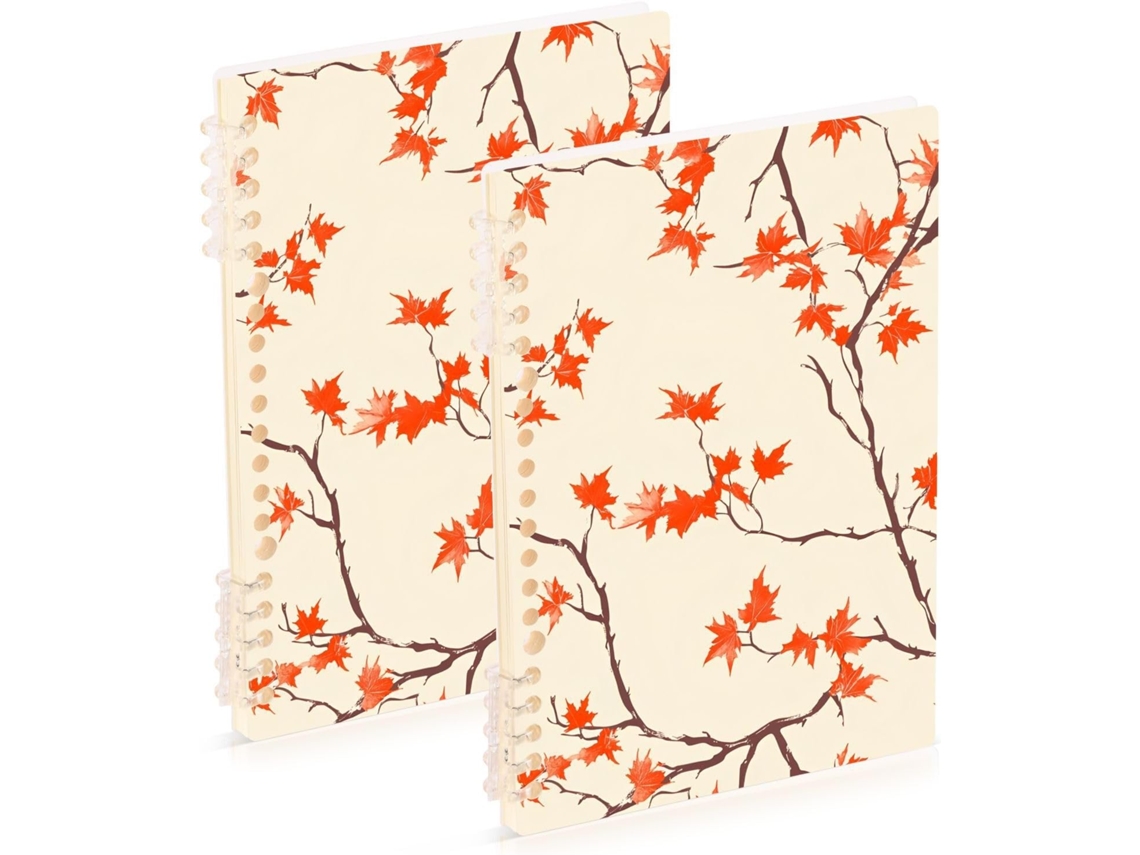 Conjunto de 2 Cadernos Espiral Maples Tamanho A5 , Resistentes Ao Desgaste, Ideais para Escola (21,1 X 14,5 Cm)