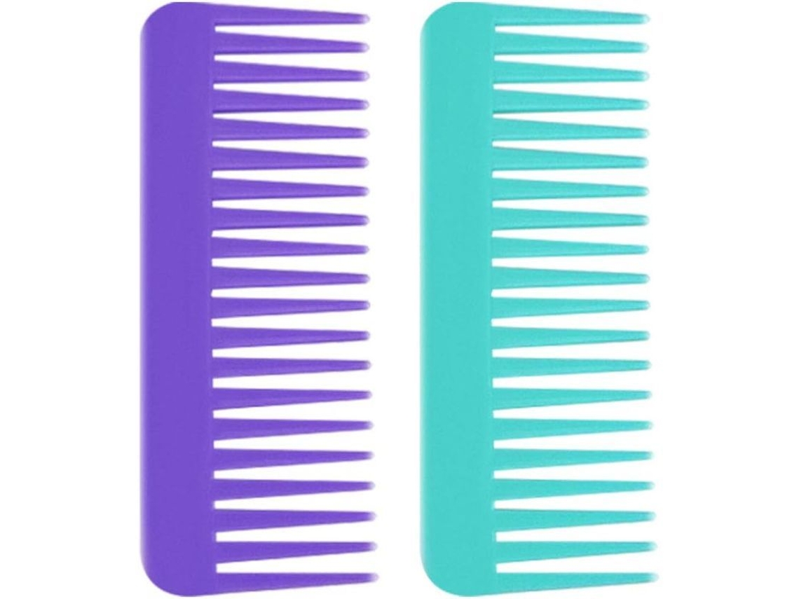 2 Pentes de Dentes Largos para Cabelo Crespo Molhado Seco | S/MARCA