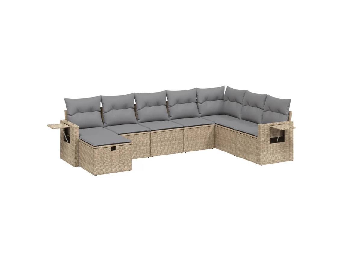 Garden Sofa Set, Garden Sofa Sets Vidaxl Bege Rattan / Vime (n/a)