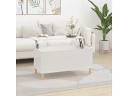 Vidaxl Mesa Centro 90x44,5x45 Cm Derivados De Madeira Branco Brilhante