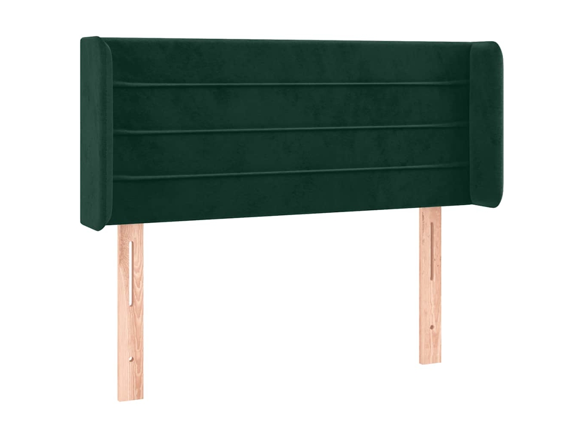 Cabeceira de Cama com Abas Veludo Verde Escuro MAISON EXCLUSIVE (103x16x78 cm)
