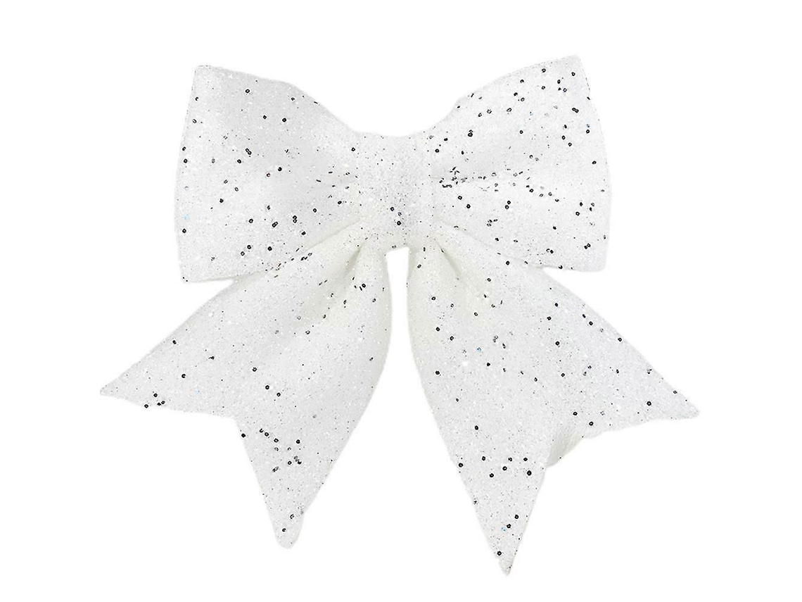 Rebe adornos de Lazo de Natal com Brilho para Árvore de Natal Festa Presente Decoração Casa 2/10pcs 2 Unidades Blanco