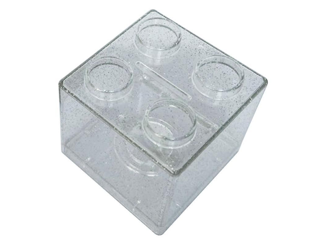 Cofrinho Transparente Com Design De Blocos De Montar, Fácil De Usar, Para Presentes