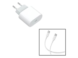 Kit Base Carregador Type C Fastcharge 20W Cabo de Carga 60W 3.0A 1M Type C Lekus para Apple Ipad Pro de 12 9 Polegadas 4.ª Geração Branco