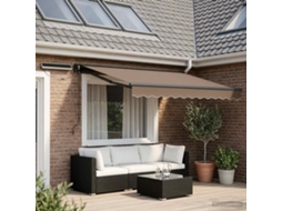 Vidaxl Toldo Retrátil Elétrico Cinzento-acastanhado 3,5 X 2 M