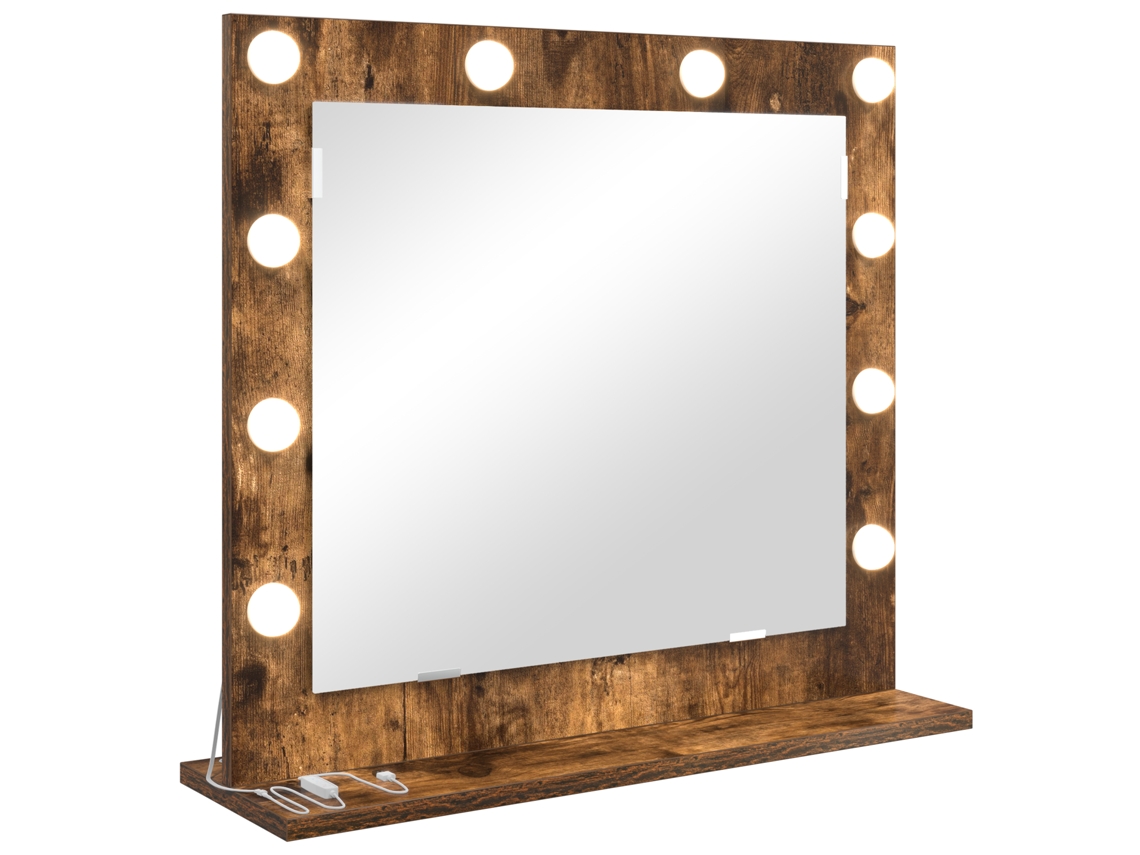 Conjunto 1 Espelho De Quarto Vidaxl Castanho Vidro (60 X 55 X 18 Cm)