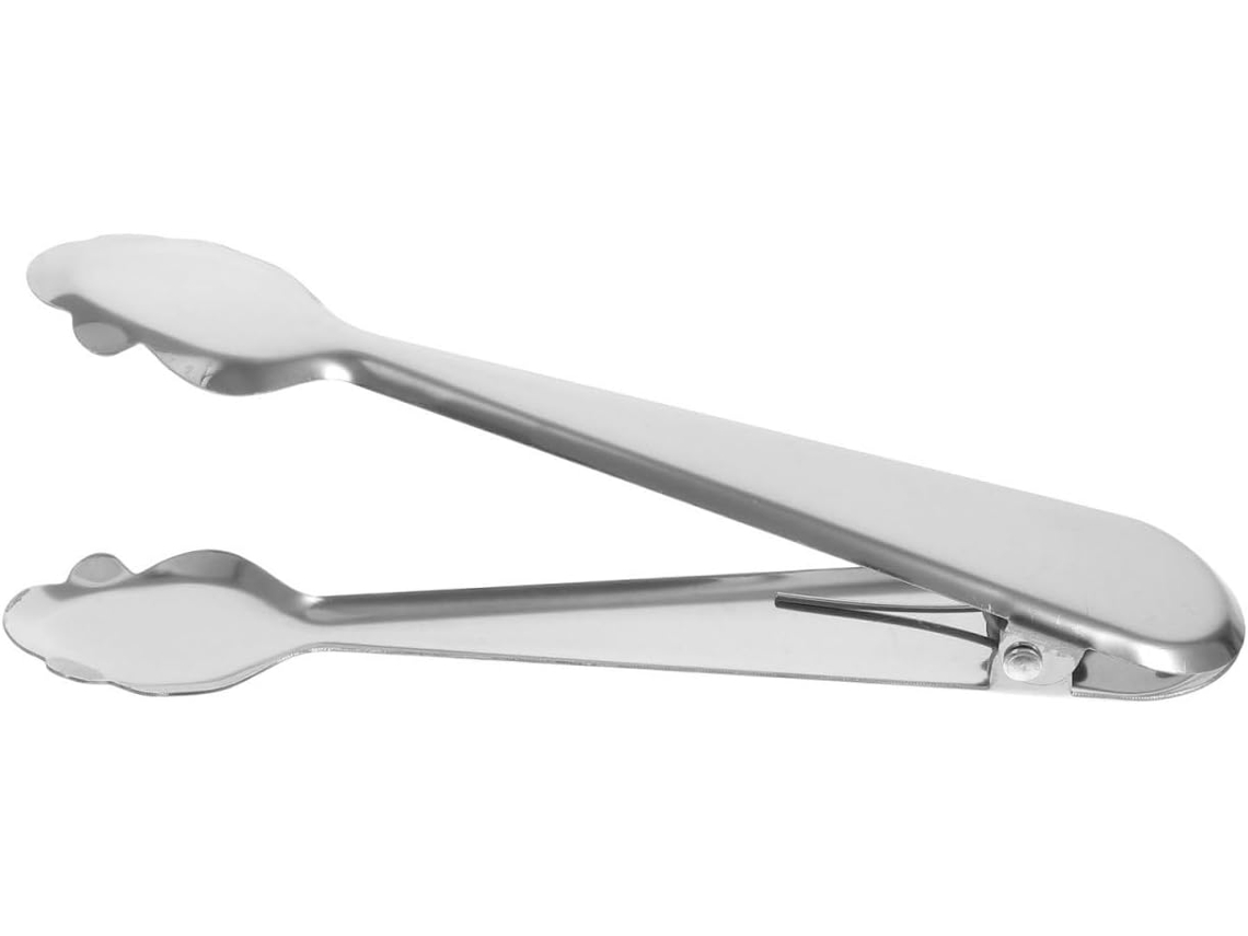 Pinças Para Alimentos Iplusmile Em Aço Inoxidável Prateado, Fáceis De Limpar E Polidas, Ideais Para Bifes E Grelhados