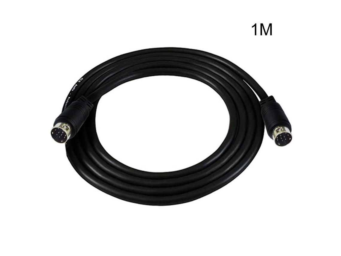 Cabo Extensor Adaptador Mini Din de 9 Pinos Macho para Equipamentos Áudio Videogame AQUAFORGE