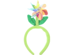 Tiara verde com desenho de manhã ventosa e botão de árvore, ideal para mulheres em festas.