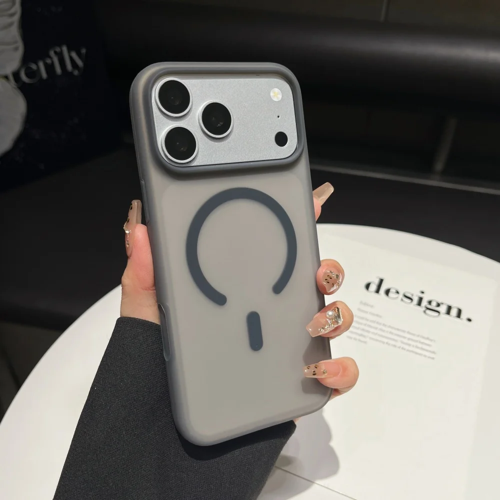 Capa Para Celular (preta, Iphone 13 Pro), Compatível Com Carregamento Sem Fio Magsafe, Capa Fosca Macia.