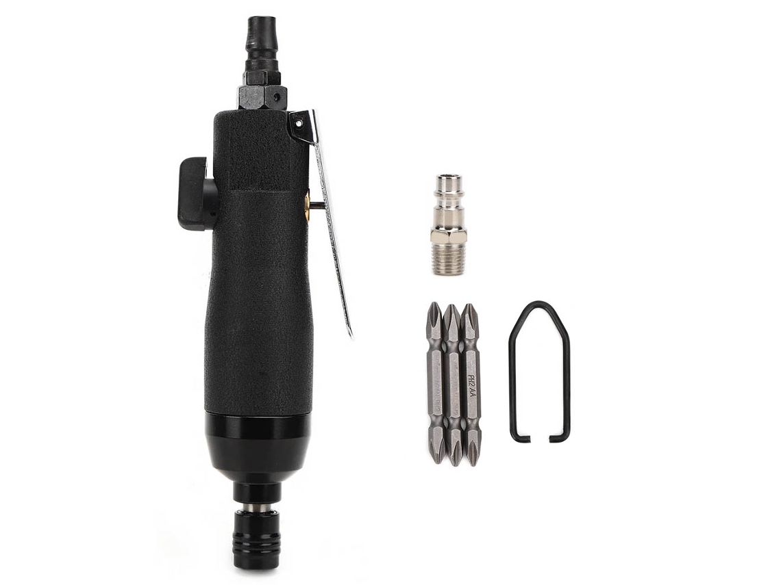 Chave de fenda pneumática industrial 5H + 3 brocas para reparos e decoração YC-3015