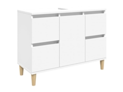 Sink Cabinet, Sink Cabinets Vidaxl Branco Madeira Processada (n/a)