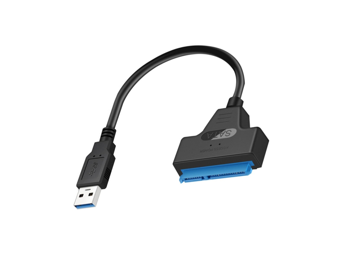 Cabo De Dados Usb 3.0 Preto Para Discos Rígidos De 2,5 Polegadas