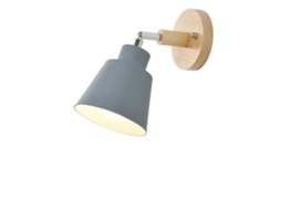 2026 lâmpada de Parede Abs E27 Estilo Nórdico Moderno Decorativa Pendente para Cozinha Sala de Estar Quarto Cinza Sem Interruptor