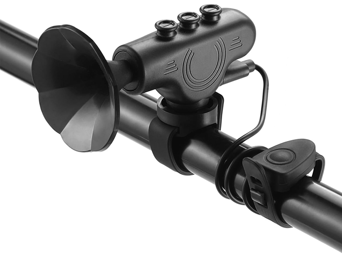 Buzina Elétrica para Bicicleta, 120 Db, Recarregável por Usb, À Prova D'água, para Mtb, Preto AQUAFORGE