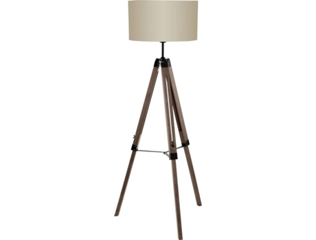 Candeeiro de Chão  Lantada (Bege - E27 - 1 x 60 W - Madeira e Tecido)