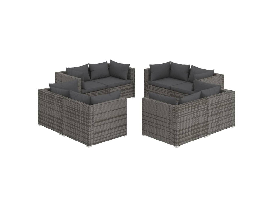 Garden Lounge Set, Garden Lounge Sets Vidaxl Cinzeto Rattan / Vime (n/a)