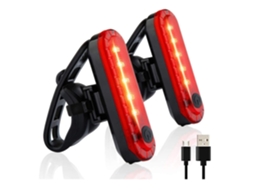 Luzes De Bicicleta, Acessórios De Luzes Traseiras Recarregáveis Por Usb Cabem Em Qualquer Bicicleta Ou Capacete, Fácil De Instalar Yizhood (preto)