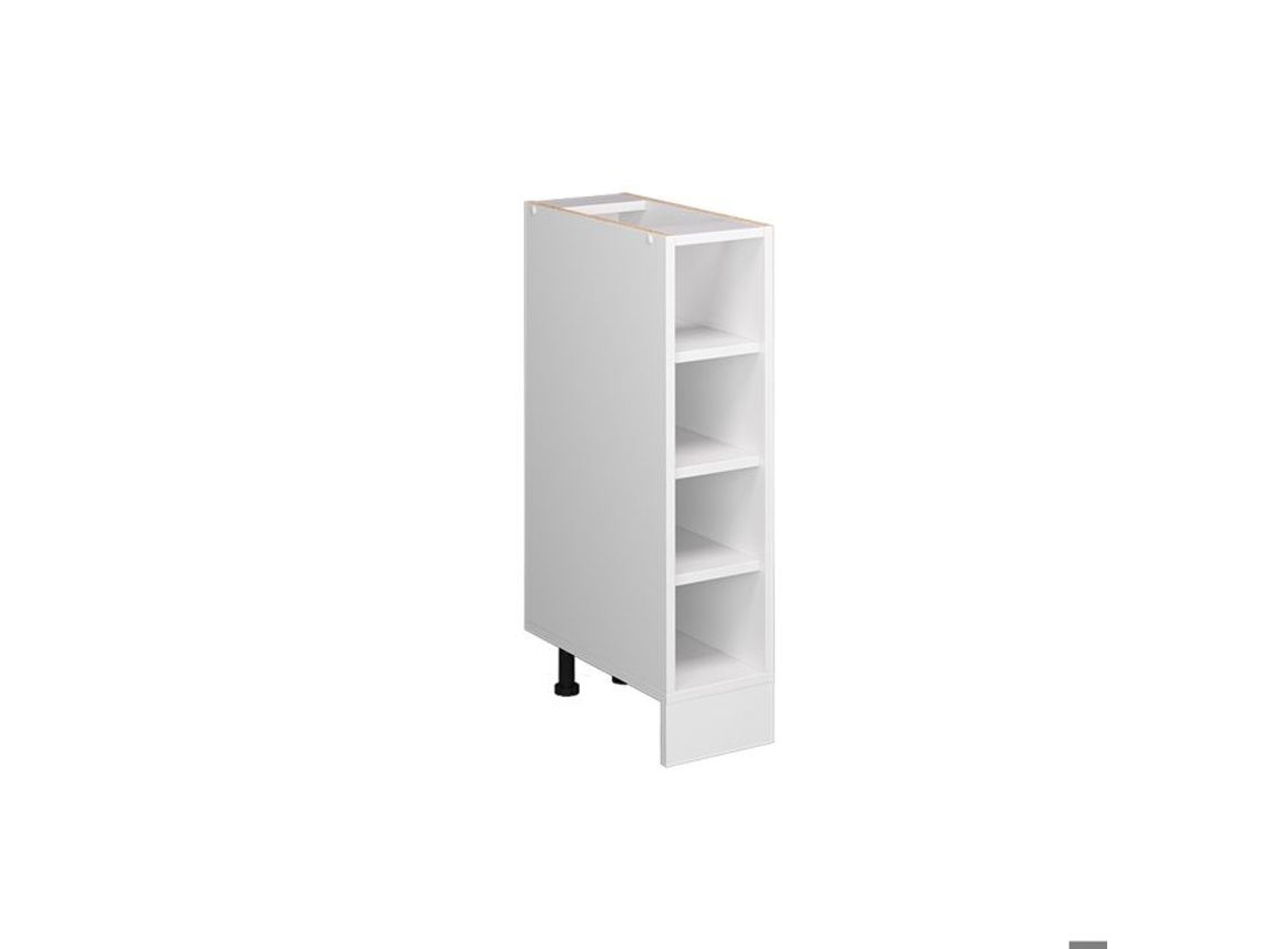 Armário baixo R-Line com prateleiras, 20 cm com prateleiras abertas, sem bancada, Branco, Vicco