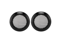 Aetheria 2pcs Capa de Alto falante de Carro Grade de Malha Metálica Protectora Teto Redonda Od 64mm Preta