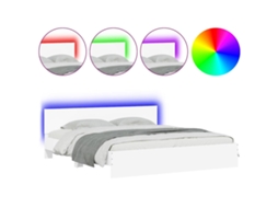 Bed Frame, Bed Frames Vidaxl Branco Madeira Processada (200 X 200 Cm)
