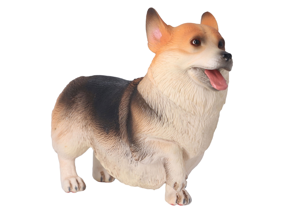 Ats estatsua de Perro Marrón Estilo Bonito Matserial Plástico Compacta Viva Adorno Animal Decoratsivo Juguete