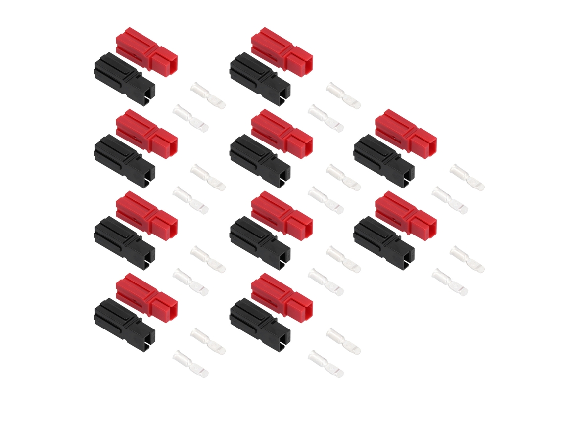 10 Pares De Conectores De Batería, Contactos Rojo Y Negro, Módulo Individual 75a, Terminales De Enchufe