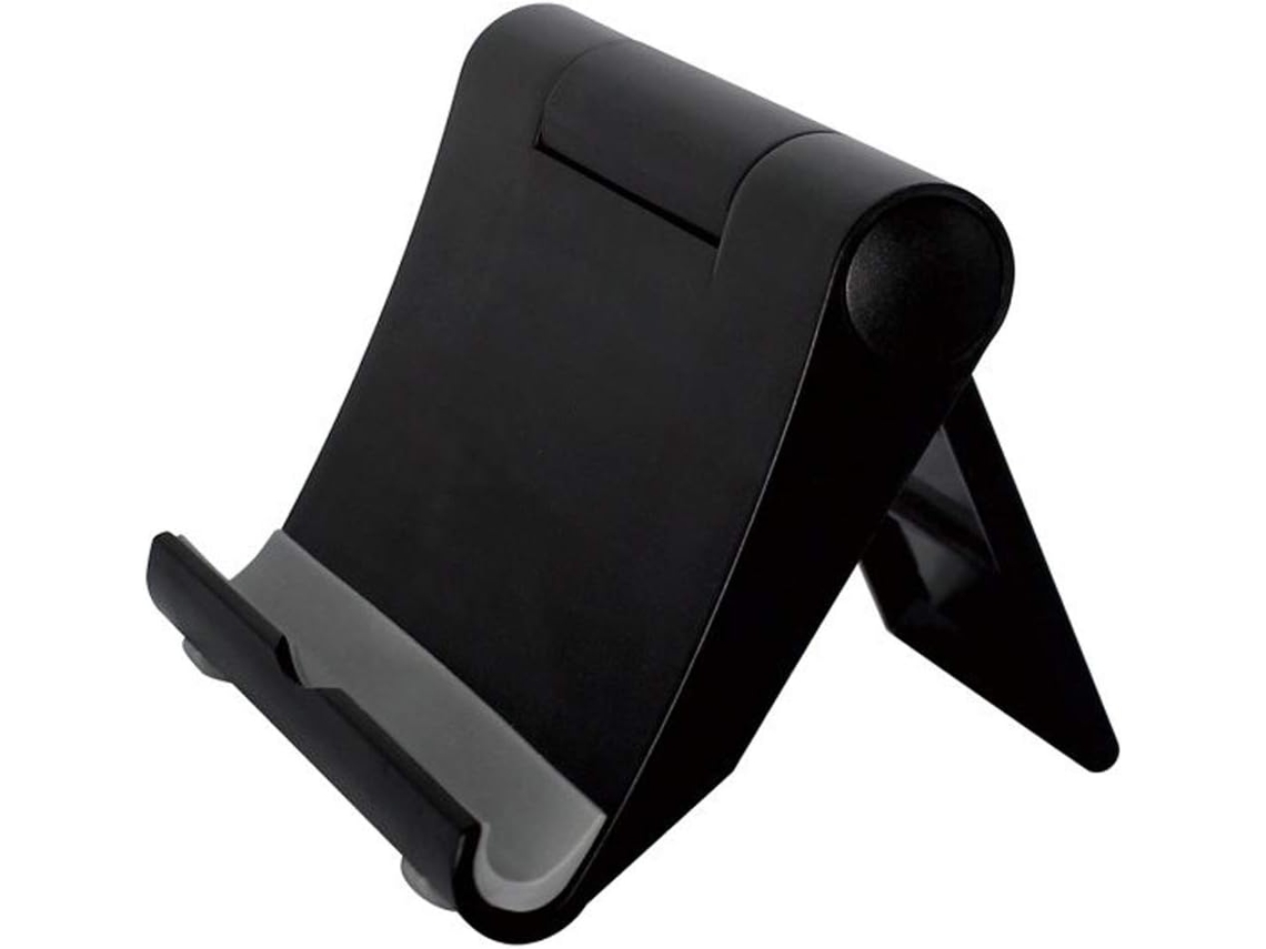 Suporte Portátil Preto Para Celular, Para Mesa, Dobrável, Ajustável Em 360°, Compatível Com Iphones E Celulares Android.