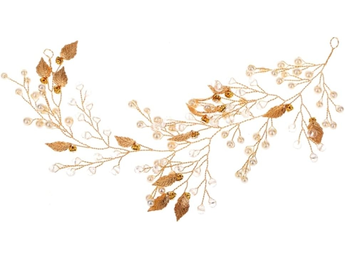 Tiara De Casamento Com Strass E Pérolas, Acessório De Cabeça Feito À Mão Para Penteados De Noiva.