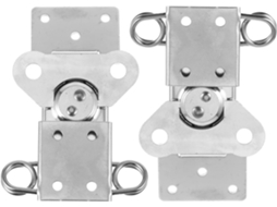 Conjunto De 2 Travas Metal Laminado A Frio Na Cor Prata Com Mecanismo