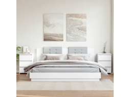Vidaxl Mesas De Cabeceira 2 Pcs 40x35x62,5 Cm Derivados Madeira Branco