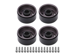 4 Pçs Cubos De Roda De Carro Rc 1.9 Polegadas Resistente A Desgaste Ferro Para Axial E Traxxas Cor Titânio